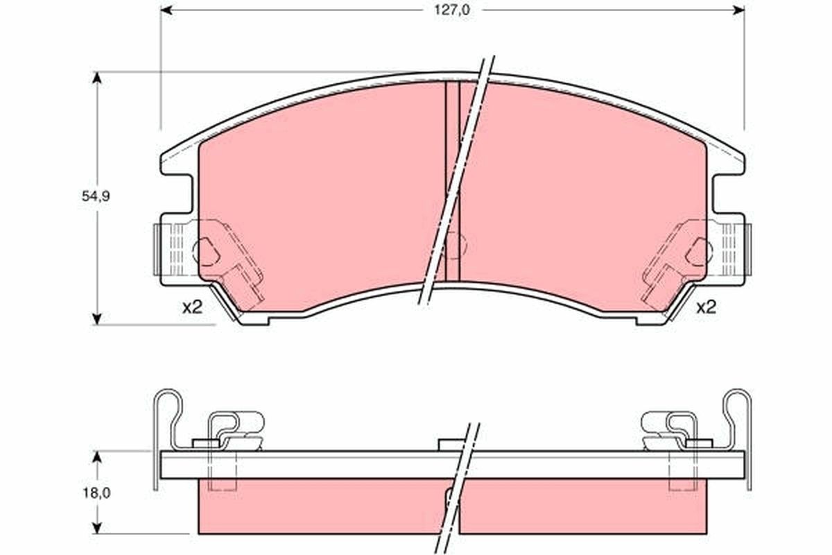 TRW Kit pastiglie freni GDB380 TRW GDB380 Kit pastiglie freni SUBARU XT Coupe (XT) 1.8 Turbo 4WD (AX7) 120 CV 1988