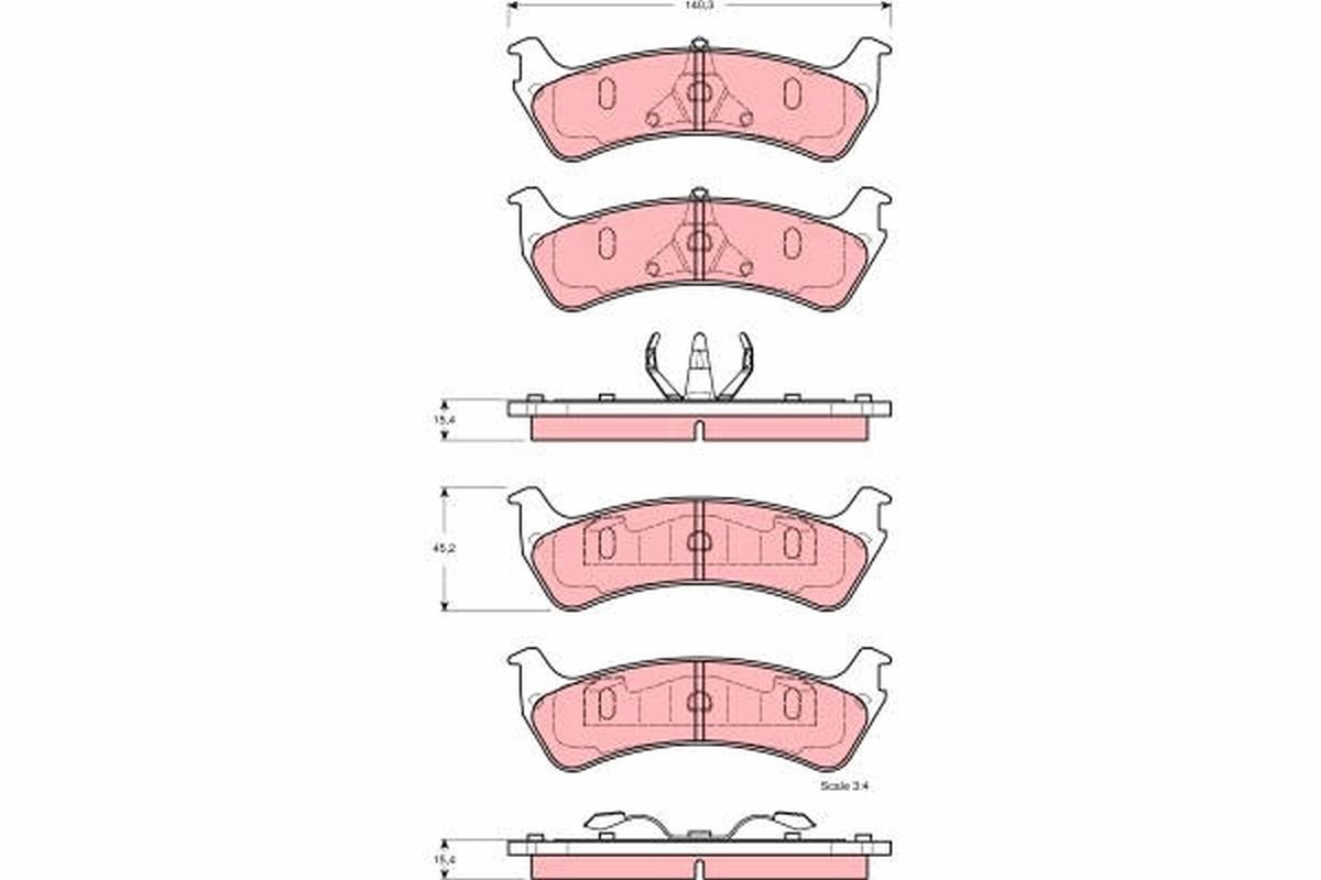 TRW Bremseklodser GDB4123 Bremseklods TRW EXCURSION GDB4123 billig