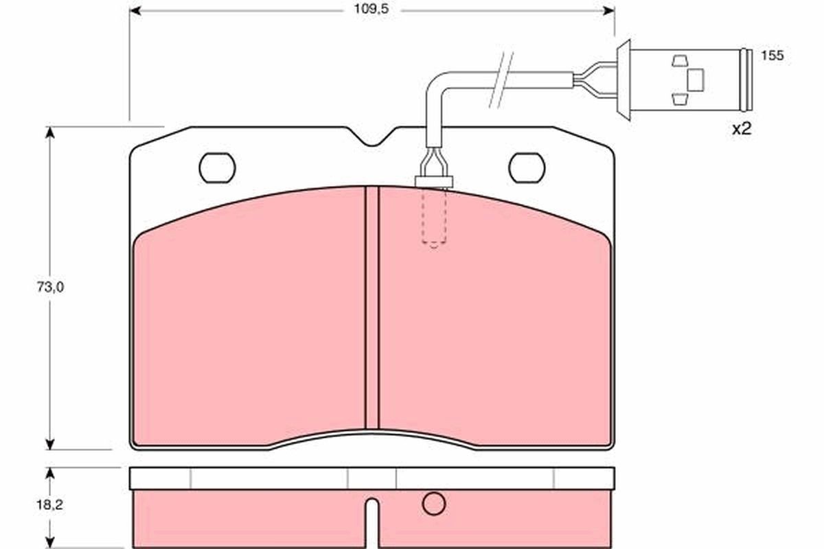 TRW Brake pad set GDB478 GDB478 TRW racing brake pads for IVECO Daily
