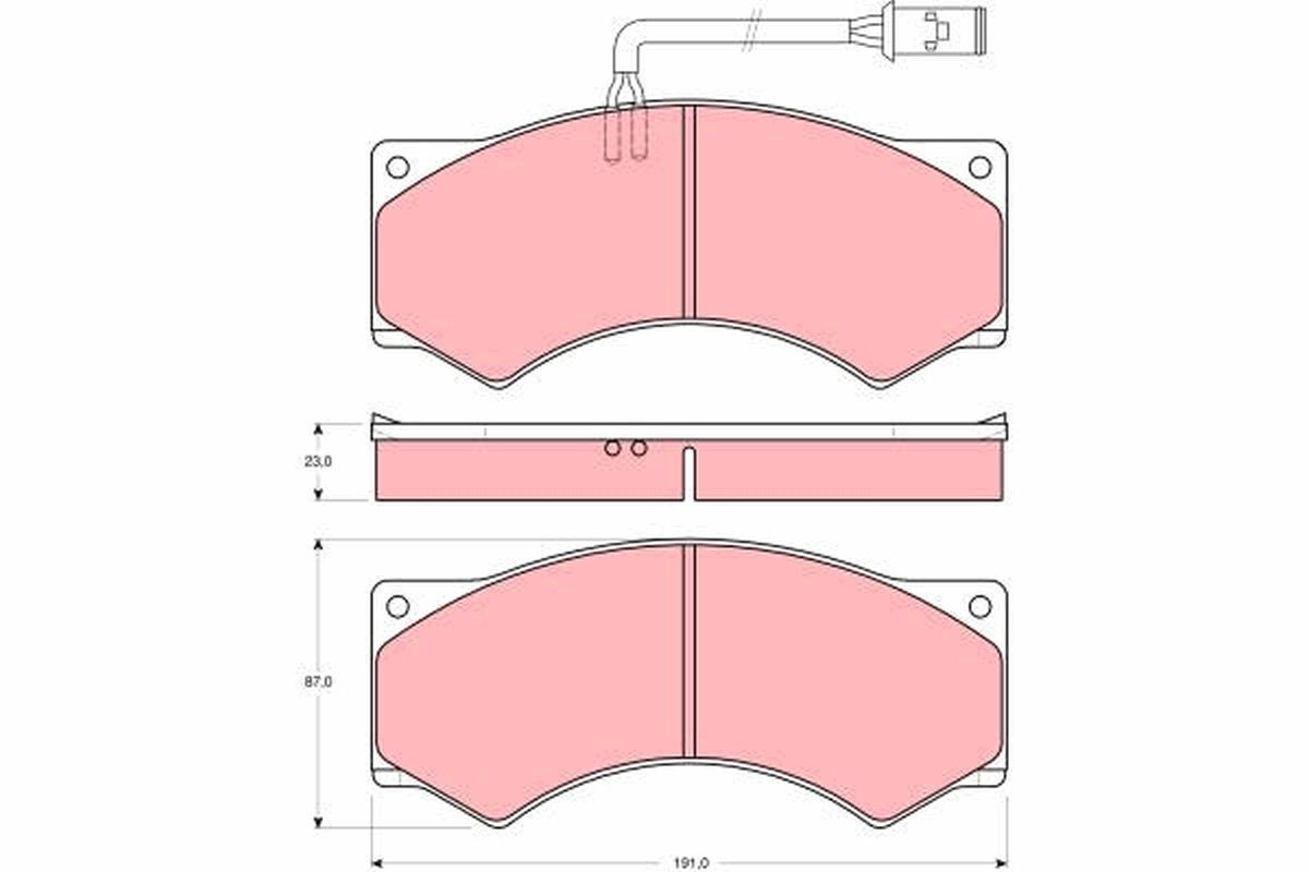TRW Brake pad set GDB5054 GDB5054 TRW racing brake pads for IVECO Daily