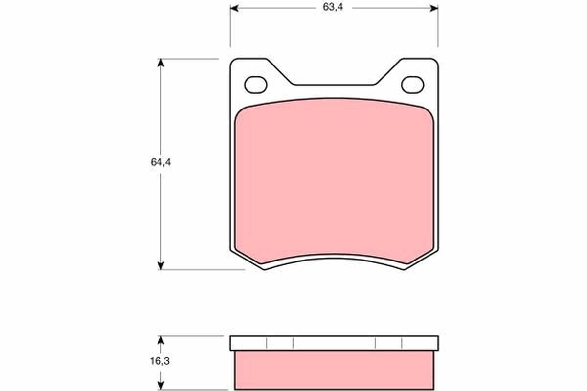 TRW Brake pad set GDB550 TRW GDB550 front and rear brake pads 304 Estate