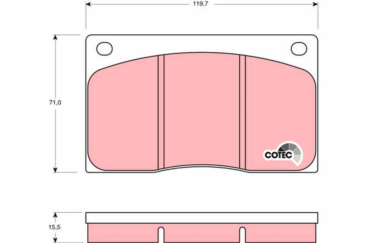 TRW Brake pad set GDB585 TRW GDB585 front and rear brake pads Jaguar XJ40