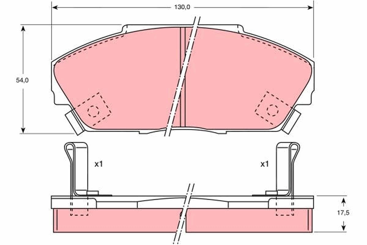 TRW Bromsbelägg GDB733 GDB733 TRW bromsbelägg sport HONDA CR-Z