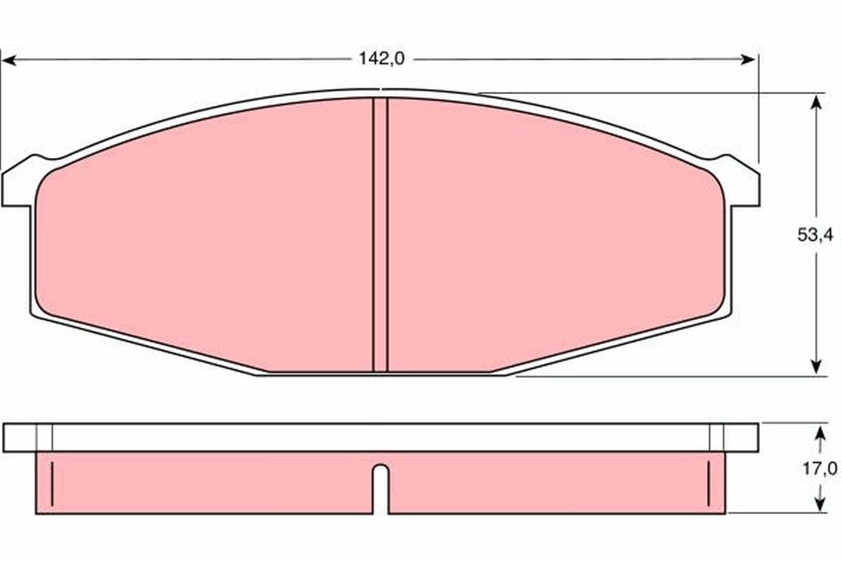 TRW Plaquettes de frein GDB747 TRW GDB747 Plaquettes de frein NISSAN Patrol III/1 SUV (W160) 4.0 (W160) 147 CV 1985