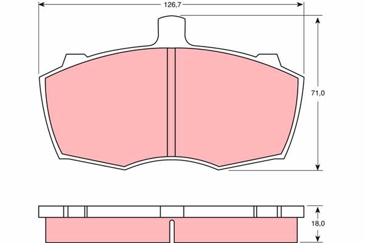 TRW Kit pastiglie freni GDB760 TRW GDB760 Kit pastiglie freni LDV 200 Van 1.9 D 64 CV 1995