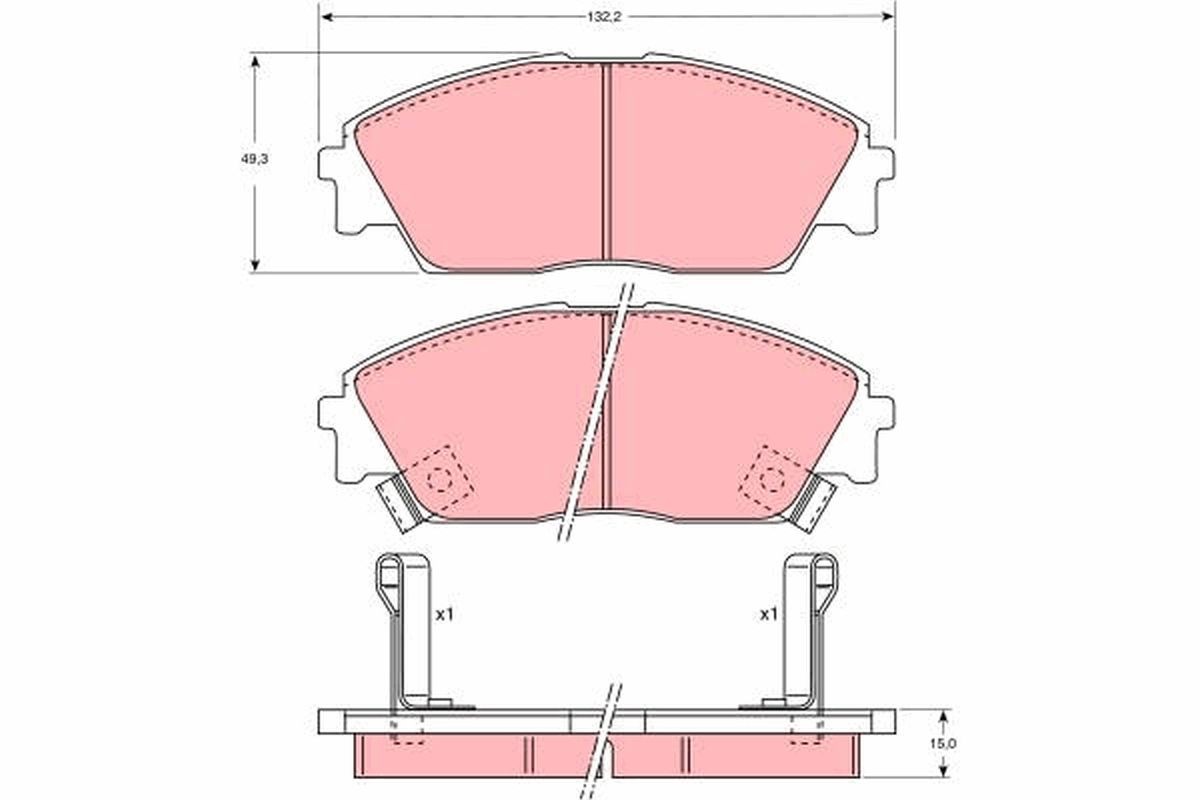 TRW Kit pastiglie freni GDB763 GDB763 Pastiglie dei freni HONDA CR-V TRW costo