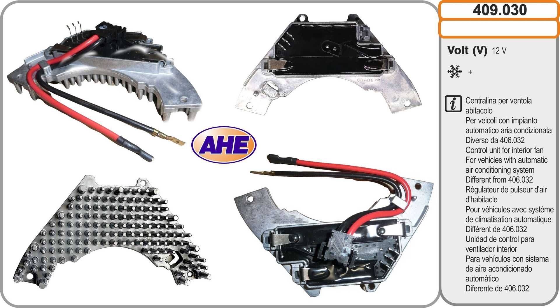 AHE Commande, ventilateur électrique (refroidissement du moteur) 409.030 Renault MEGANE Commande, ventilateur électrique (refroidissement du moteur) AHE 409.030