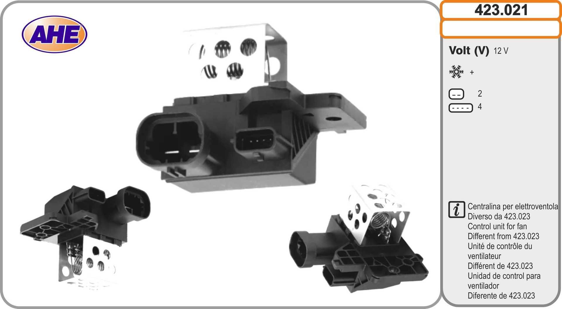AHE Control Unit, electric fan (engine cooling) 423.021 423.021 AHE radiator fan switch for AUDI A5