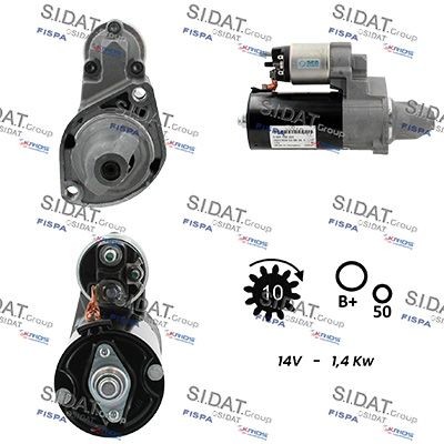 FISPA Starter motor S12BH0676 RENAULT KANGOO FISPA starter motor S12BH0676