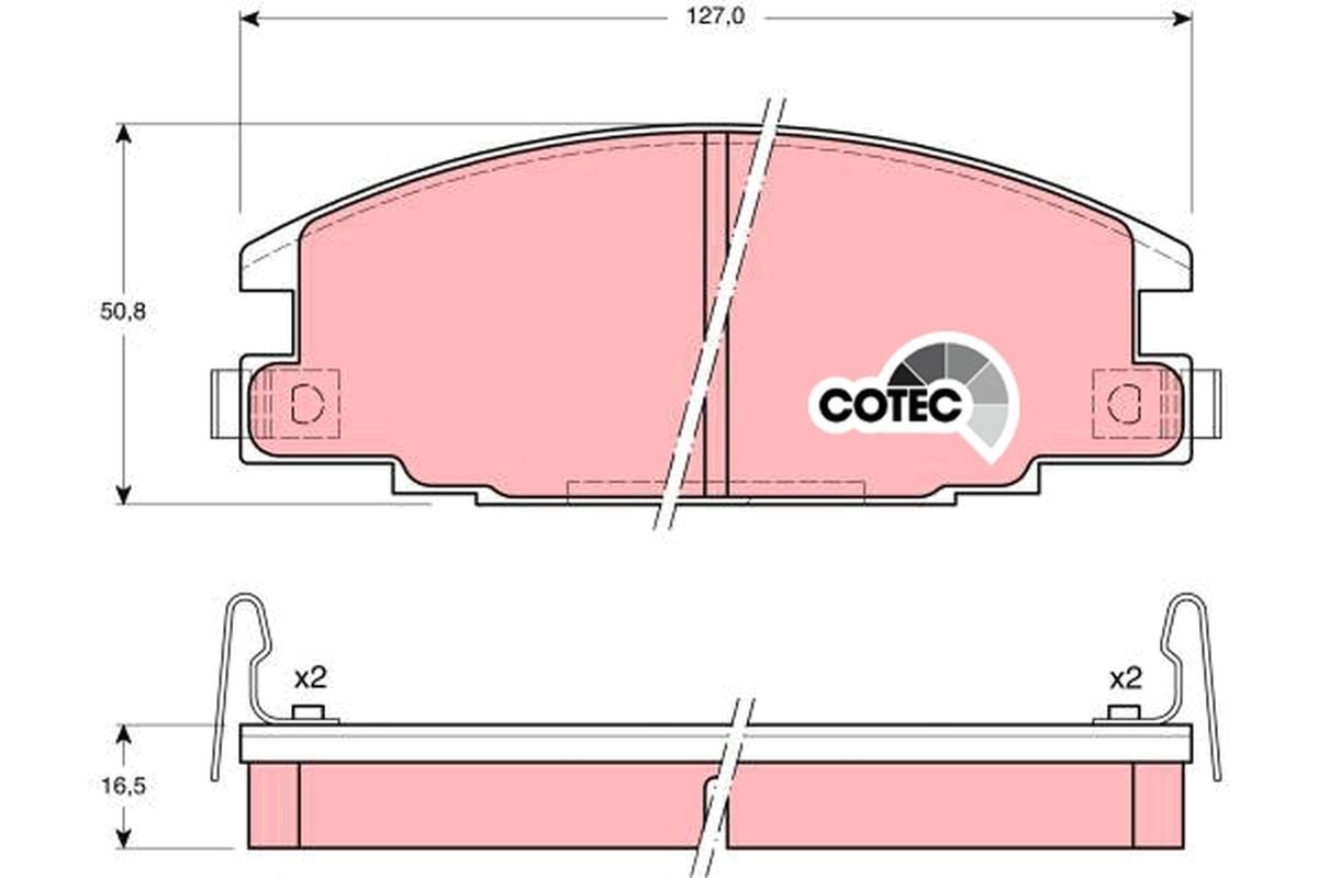 TRW Bremseklosser GDB870 TRW GDB870 Bremseklosser VAUXHALL Brava Pick-up (TF0, TF1) billige