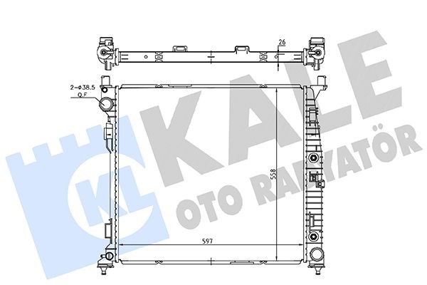 KALE OTO RADYATOR Radiator, motorkjøling 362260 362260 Radiator KALE OTO RADYATOR OPEL ZAFIRA