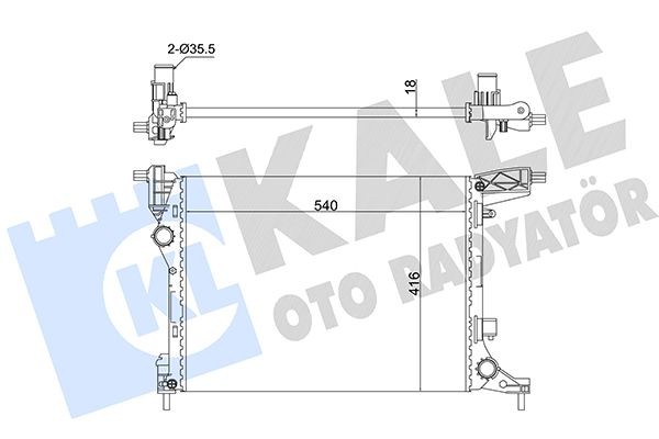 KALE OTO RADYATOR Chladič motora 362855 Chladič vody KALE OTO RADYATOR H100 362855 lacné
