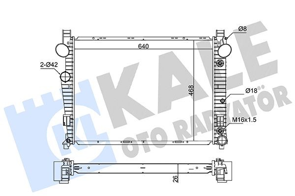 KALE OTO RADYATOR Radiateur 363535 Ford MONDEO Radiateur, koelvloeistof KALE OTO RADYATOR 363535