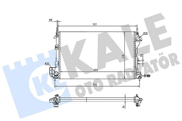 KALE OTO RADYATOR Radiateur 363575 BMW X5 Radiator KALE OTO RADYATOR 363575