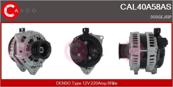 CASCO Alternátor CAL40A58AS CAL40A58AS Alternátor CASCO JEEP COMPASS