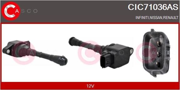 CASCO Zapaľovacia cievka CIC71036AS CIC71036AS Zapaľovacia cievka RENAULT 5 CASCO