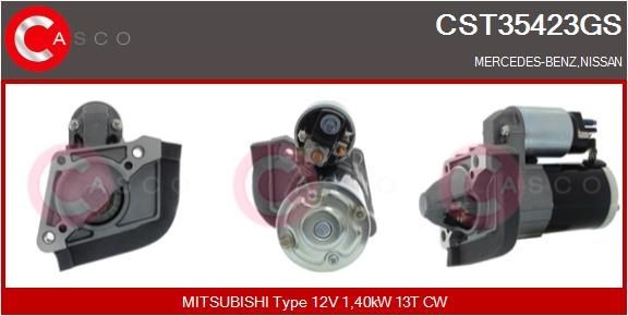 CASCO Startmotor CST35423GS CST35423GS Startmotor CASCO MERCEDES-BENZ GLC