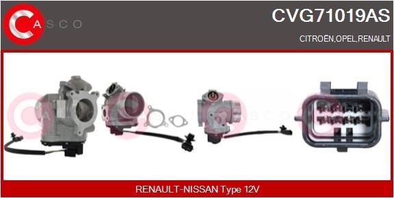 CASCO AGR - Ventil CVG71019AS AGR ventil CASCO Citroën XANTIA CVG71019AS