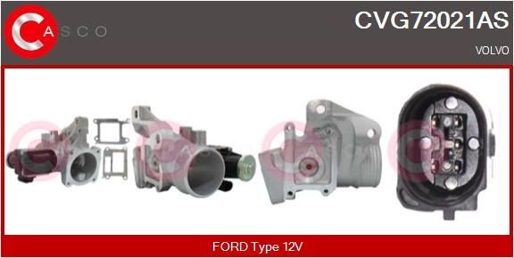 EGR klep CASCO CVG72021AS CASCO CVG72021AS Uitlaatgasrecirculatieklep VOLVO V40 Hatchback 2017