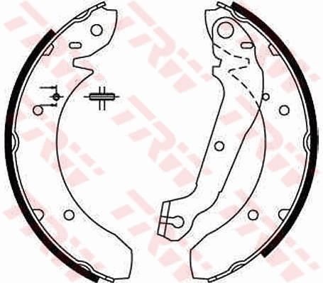 TRW Piduriklotside komplekt GS6166 Trummelpiduriklotsid TRW Ford FIESTA GS6166