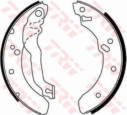 TRW Bromsbacksats GS6229 GS6229 TRW bromsbackar Ford TOURNEO CONNECT
