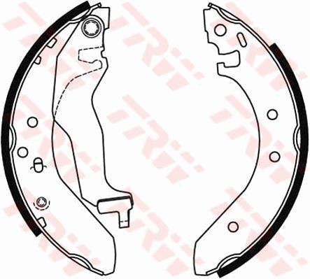 TRW Brake Shoe Set GS6246 TRW GS6246 Triumph TR6 brake shoe kits replacement