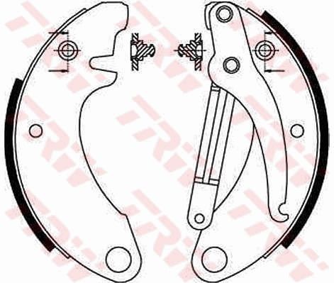 TRW Bremsbackensatz GS8052 GS8052 TRW Citroen C4 Picasso mk1 Bremsbacken kaufen