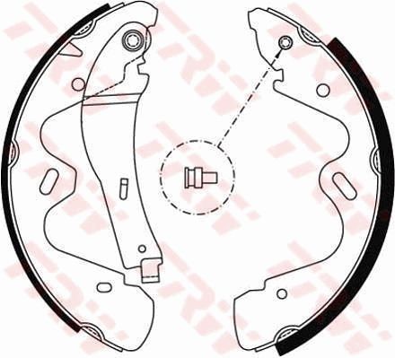 TRW Kit ganasce freni GS8483 GS8483 Ganasce freno TRW LEXUS LX costo