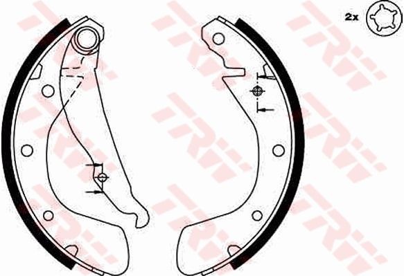 TRW Σετ σιαγόνων φρένων GS8542 TRW GS8542 Παπουτσια φρενων Opel Corsa B Caravan τιμες