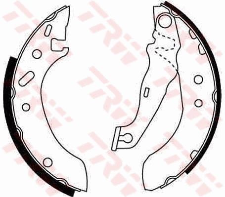 TRW Piduriklotside komplekt GS8611 Trummelpiduriklotsid TRW Ford FIESTA GS8611