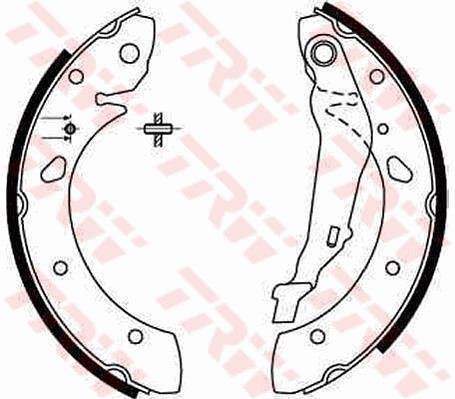 TRW Piduriklotside komplekt GS8632 Trummelpiduriklotsid Toyota _T22_ GS8632 TRW
