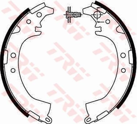 Piduriklotside komplekt TRW GS8672 TRW GS8672 Trummelpiduriklotsid DAIHATSU TERIOS 1999