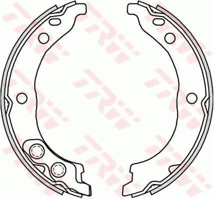 TRW Σετ σιαγόνων φρένων, χειρόφρενο GS8715 TRW GS8715 Σιαγωνες φρενων Citroen Relay Jumper γνήσια τιμες