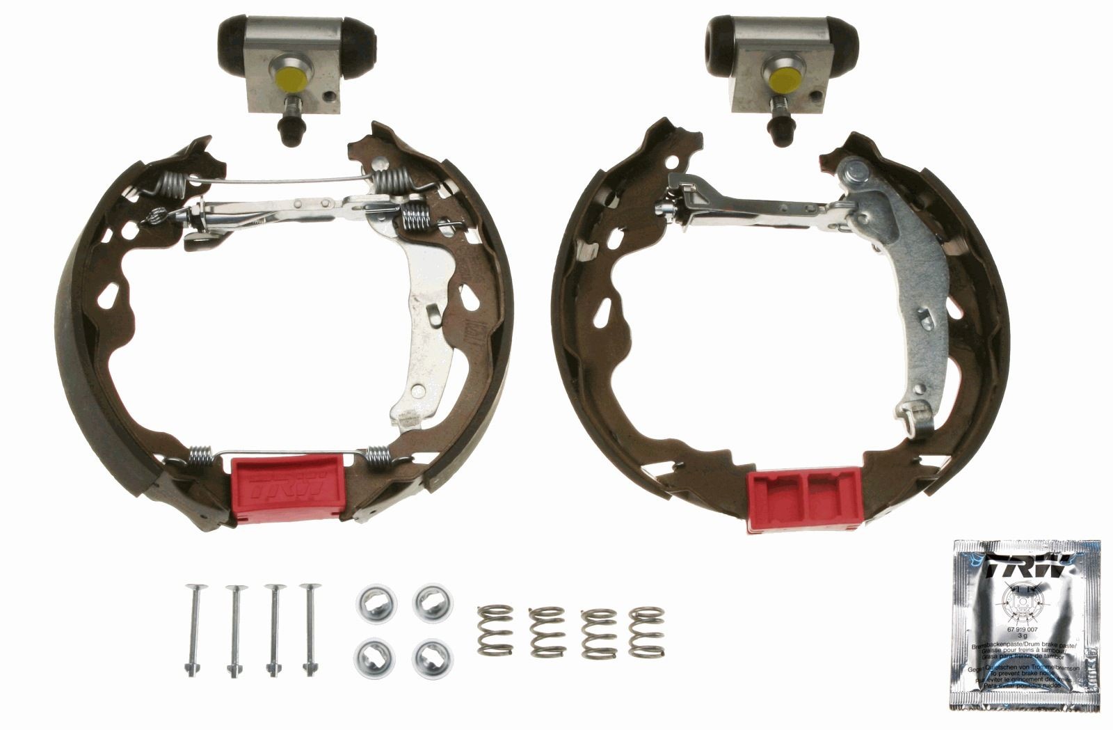 TRW Bremžu komplekts, Trumuļu bremzes GSK1152 TRW GSK1152 Bremžu komplekts, Trumuļu bremzes TOYOTA Corolla VI Liftback (E90) 1.3 i (EE90) 75 ZS 1990