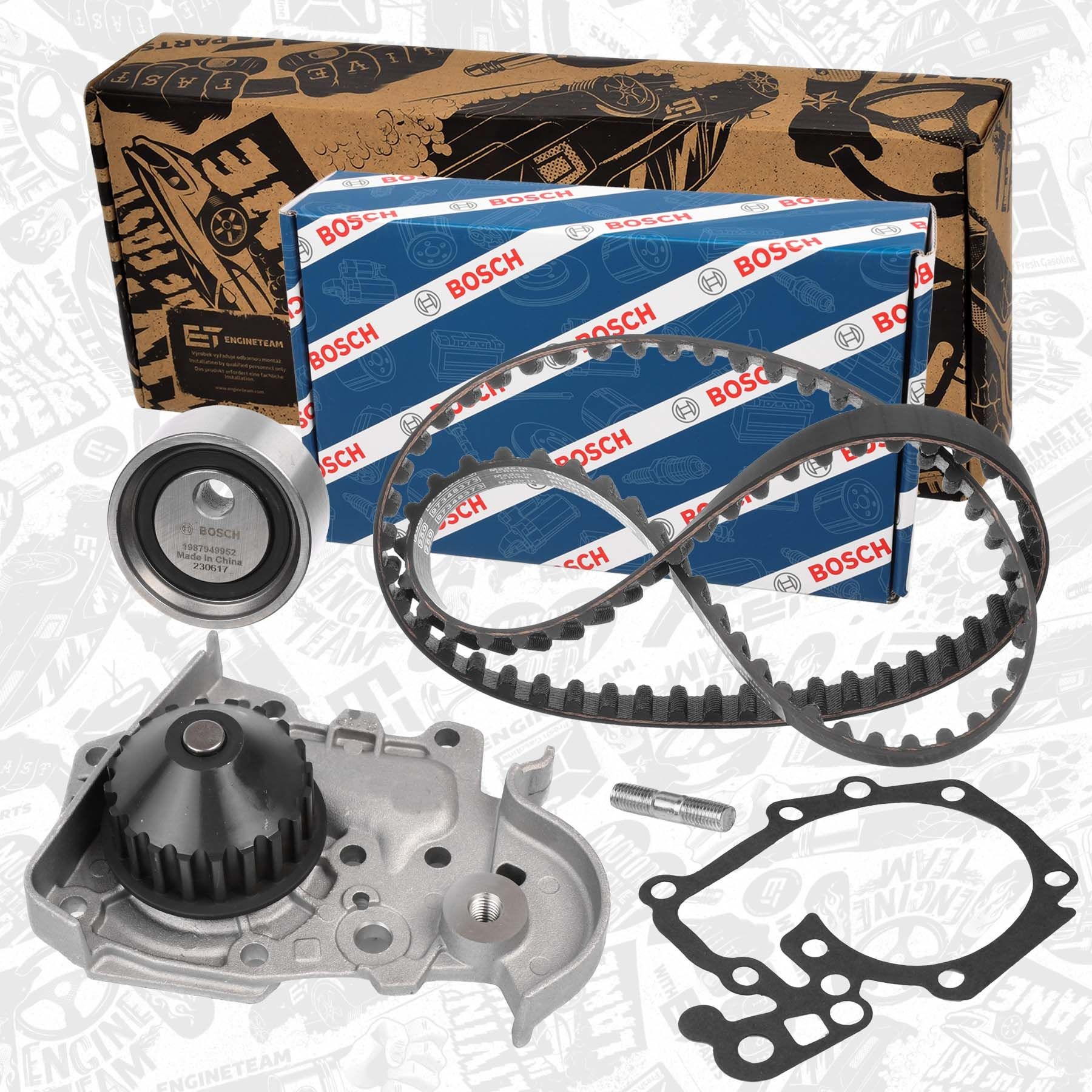 ET ENGINETEAM Registerreimsett med vannpumpe RM0015VR1 RM0015VR1 Vannpumpe + registerreimsett DACIA DUSTER ET ENGINETEAM