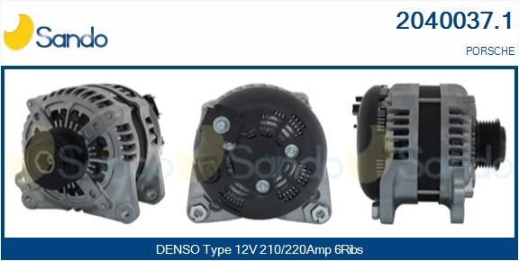 SANDO Alternador 2040037.1 2040037.1 Alternador PORSCHE PANAMERA SANDO