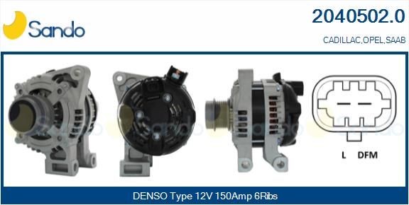 SANDO Alternátor 2040502.0 2040502.0 Alternátor SANDO OPEL MOVANO