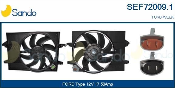 SANDO Elektrimootor, radiaatoriventilaator SEF72009.1 SANDO SEF72009.1 Elektrimootor, radiaatoriventilaator Chrysler GRAND VOYAGER originaal
