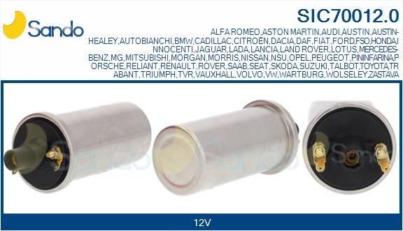 SANDO Tändspole SIC70012.0 SANDO SIC70012.0 Tändspole Suzuki ALTO kostand