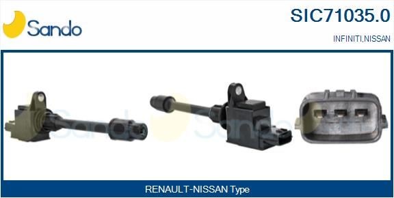 SANDO Tændspole SIC71035.0 Tændspoler SANDO Nissan SUNNY SIC71035.0