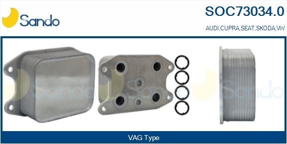 SANDO Radiador de óleo, óleo do motor SOC73034.0 Radiador de óleo SANDO Skoda SUPERB SOC73034.0