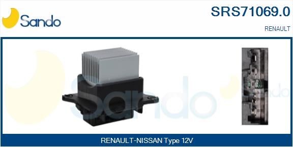 SANDO Odpor vnútorného ventilátora SRS71069.0 SRS71069.0 Odpor vnútorného ventilátora RENAULT 19 SANDO