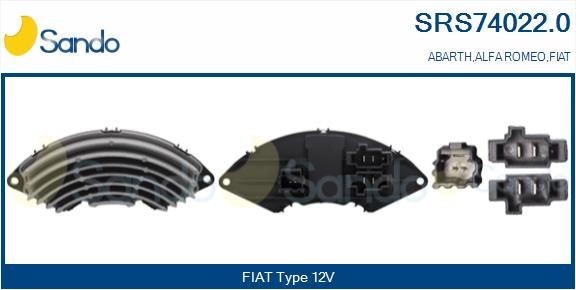 SANDO Résistance, pulseur d'air habitacle SRS74022.0 Résistance pulseur d'air SANDO GRANDE PUNTO SRS74022.0 pas cher