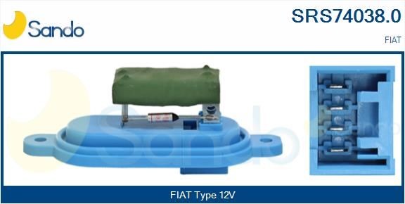 SANDO Résistance, pulseur d'air habitacle SRS74038.0 Resistance pulseur d'air SANDO GRANDE PUNTO SRS74038.0 pas cher