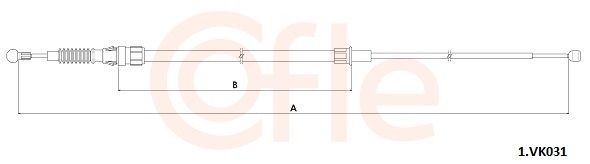Hand brake cable COFLE 92.1.VK031 COFLE 92.1.VK031 AUDI A1 2024 handbrake price