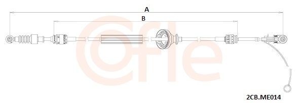 COFLE Kabel, manuel gearkasse 92.2CB.ME014 92.2CB.ME014 Gearskiftekabel MERCEDES-BENZ GLE COFLE