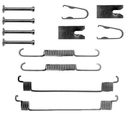 TRW Kit d'accessoires, mâchoire de frein SFK323 SFK323 Kit d'accessoires mâchoires de frein TRW FIAT 500
