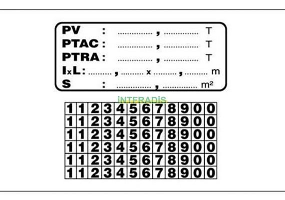 INTFRADIS Typeskilt 137 INTFRADIS 137 Typeskilt