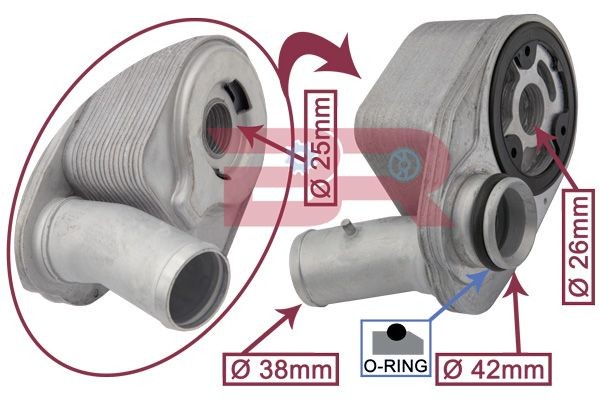 BOTTO RICAMBI Radiador de óleo, óleo do motor BRM0223 BRM0223 Radiador de óleo LAND ROVER FREELANDER BOTTO RICAMBI