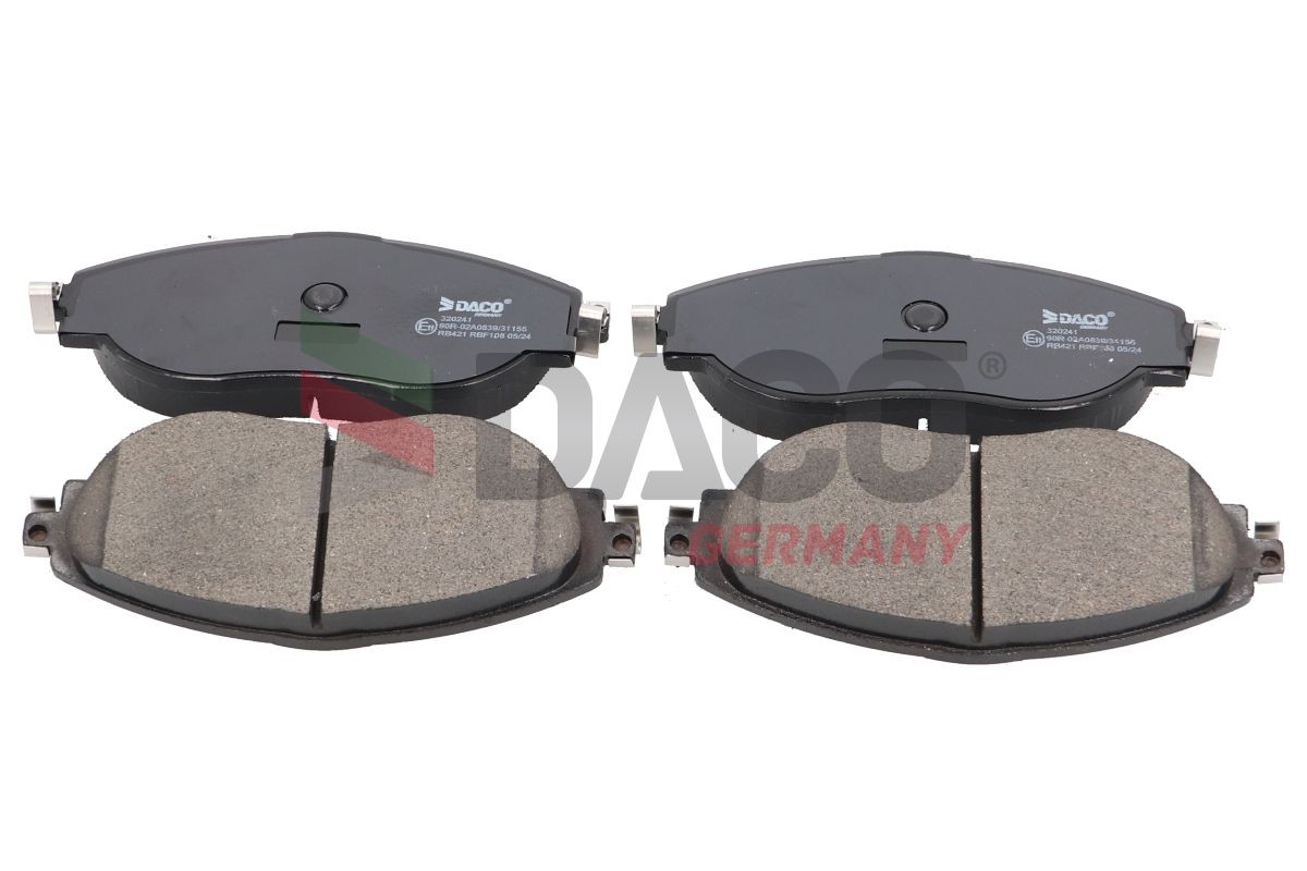 DACO Germany Bromsbelägg 320241 VW bromsbeläggsats DACO Germany 320241